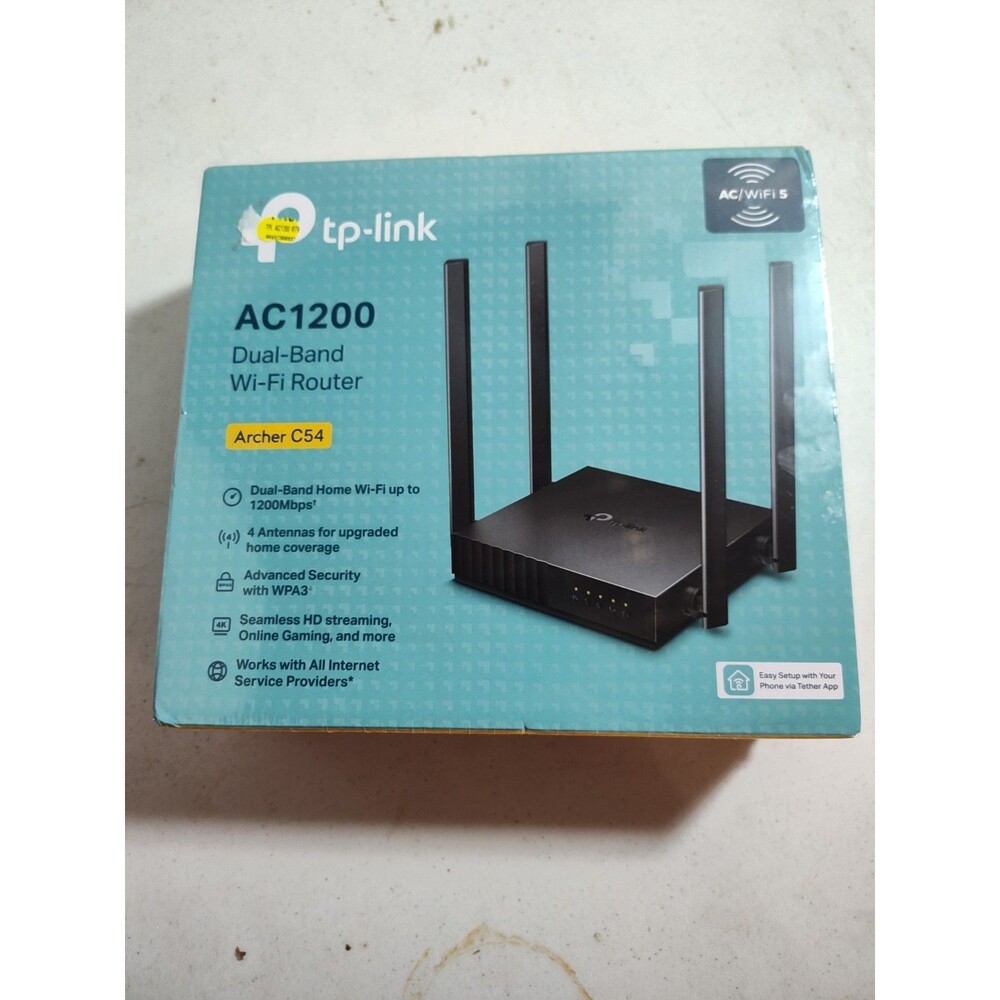 TP-LINK Archer C54 AC1200 Dual-Band MU-MIMO Wi-Fi 5 Router NEW-SEALED (582)